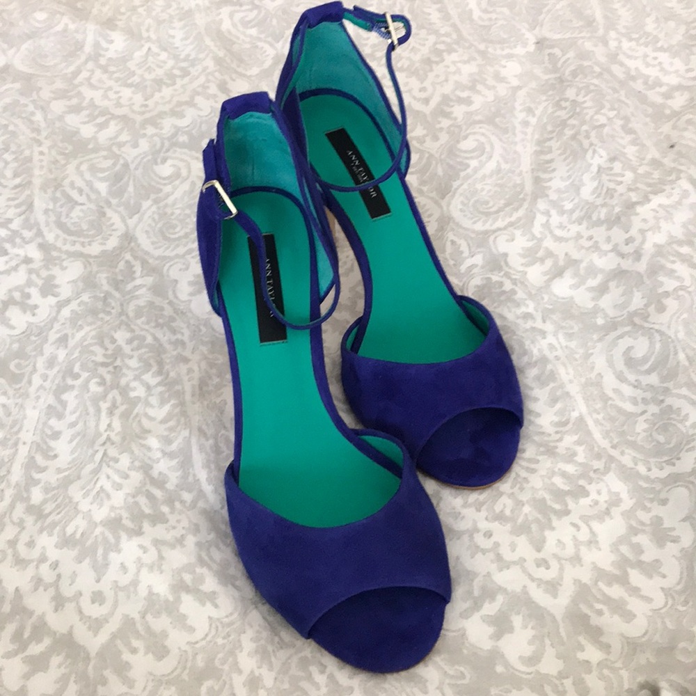 Ann Taylor Suede Ankle Strap- Never Worn